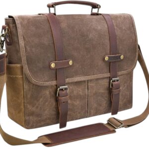 Leather Crossbody Messenger Bag for Men – Stylish Laptop Briefcase