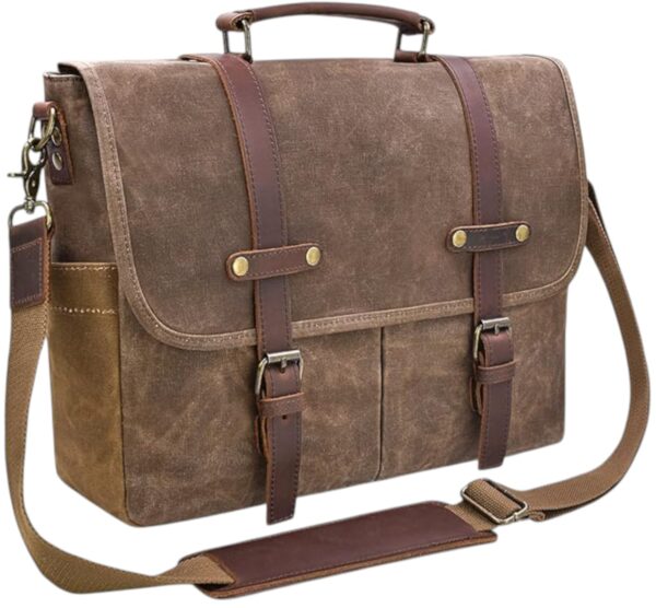 Leather Crossbody Messenger Bag for Men – Stylish Laptop Briefcase