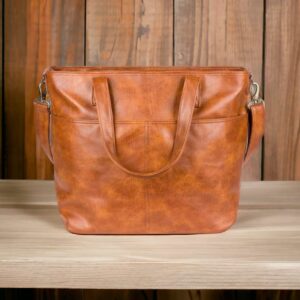 Elegant Leather Crossbody Tote Bag