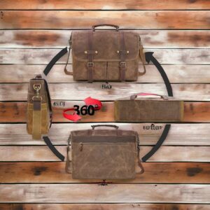 Leather Crossbody Messenger Bag for Men – Stylish Laptop Briefcase