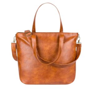 Elegant Leather Crossbody Tote Bag