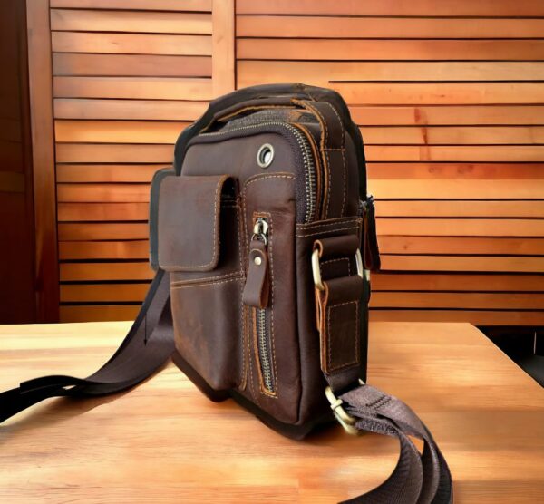 Premium Leather Multi Pocket Crossbody Bag for Men