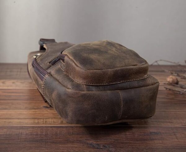 Leather Travel Crossbody Bag - Stylish Chest Sling for Men